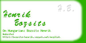 henrik bozsits business card